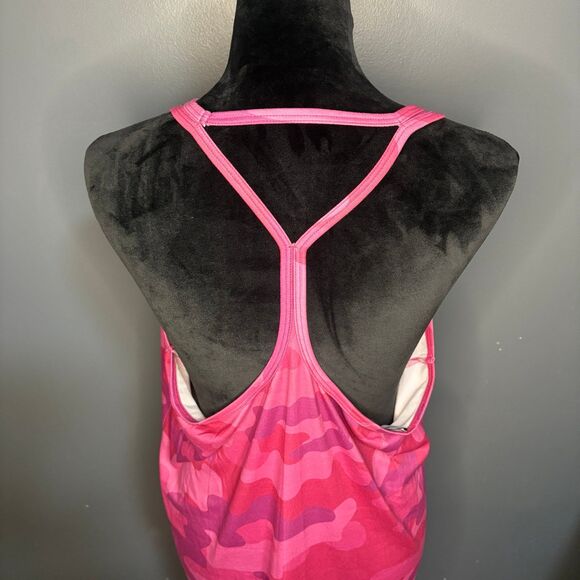 Burn Boot Camp Tank Top Womens XL Pink Camouflage Logo Top - Picture 5 of 7